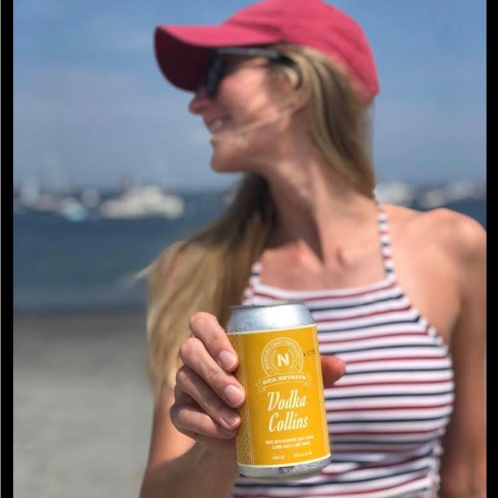 Albion Striped Bikini Top - Red and White